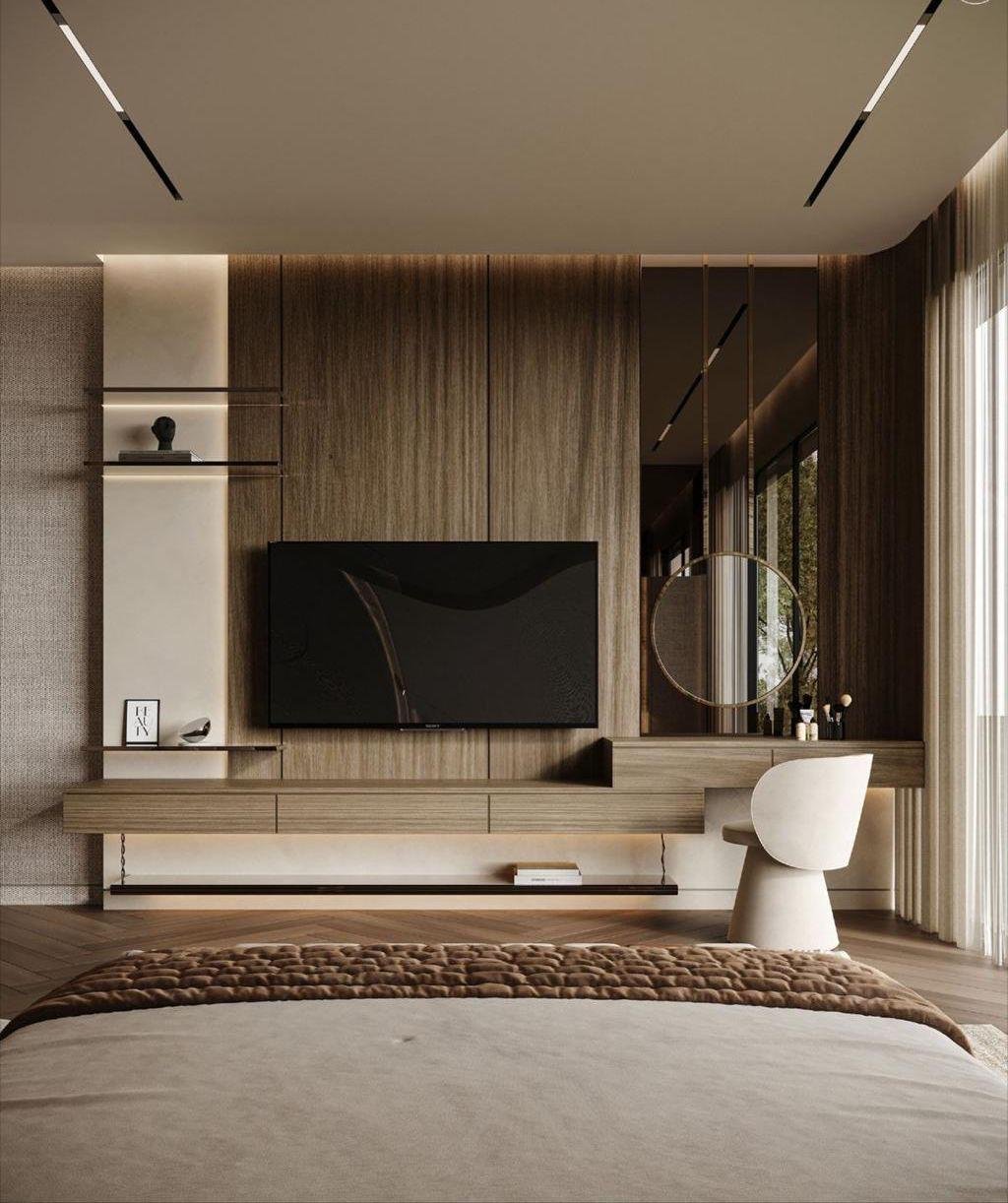Walnut Wall — Interior Feature
